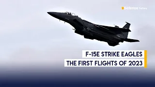F-15E fighter jets make first flights of 2023 from British base