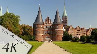 Lübeck, Germany: Untertrave, Holstentor, Hafen (Harbor), Altstadt (Old Town) - 4K UHD Video