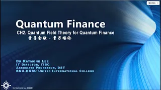 Lecture 2   Quantum Field Theory for Quantum Finance
