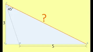 What's the length of the hypotenuse?