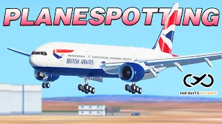 Infinite Flight ✈️ Plane Spotting | London Heathrow (LHR) | B777, A380, B747 & More |