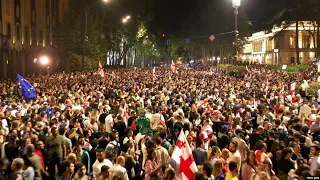 Drone Footage Shows Massive Crowd Of Georgian Protesters Meeting Police Crackdown