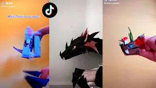 Dragon Puppet Crafts - Paper Dragon TikTok Compilation #89