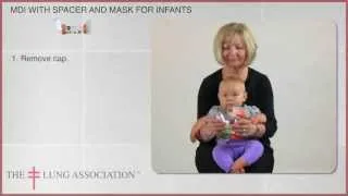 How to give an infant a puffer with a mask and a spacer