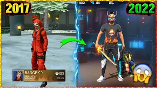 FREE FIRE PLAYERS 2017 VS 2022⚡⚡ - @Badge99ff OLD vs NEW | Garena Free fire [Part 101]