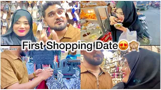 Husband Ke Sath “First Shopping Date”😍✨ Ma Sha Allah | Vlog Me Sharmate he Abhi😂