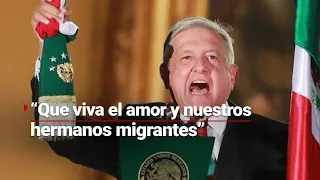 “Que vivan nuestros hermanos migrantes” Grita AMLO viva México en Zócalo