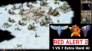 Red Alert 2 | Eriond map I 7 vs 1 (Extra Hard AI)