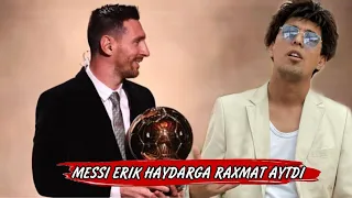 Erik Haydar Oltin To'p topshirish marosimida / Leo Messi 7 oltin to'p