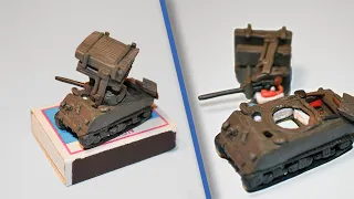 The Most little Tank model with interior in the World! -Sherman Calliope. CLAY. Sculpture.