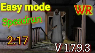 Granny 1.7.9.3 - Easy mode, speedrun in 2:17 [WR]