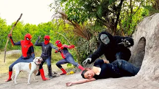 PRO 3 SUPERHERO TEAM| Hey Spider-Man, Go Great Battle Carnivorous Monster Rescue A Girl Was Attacked