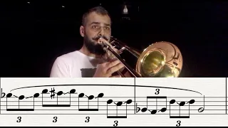 Quick Trombone Warm-Up with Alex Moraru - principal trombone National Radio Orchestra - play along