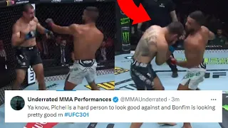 FIGHTERS REACT TO ISMAEL BONFIM BEATING VINC PICHEL | BONFIM VS PICHEL REACTIONS