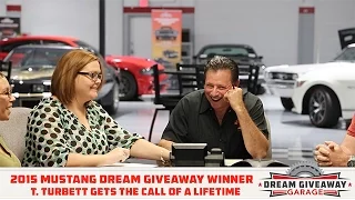 2015 Mustang Dream Giveaway Winner T. Turbett gets the call