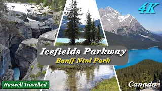 Breathtaking Scenic Drive Part 1: Icefields Parkway in Banff National Park - Canada 4K