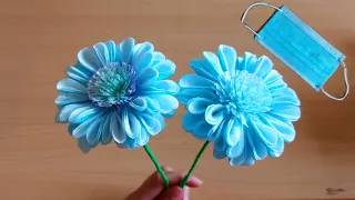 DIY Flower Using Facemask|FaceMask Flower Making|Best Out of Waste|Reuse and Recyle