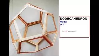 Platonic Solid: Dodecahedron Model Popsicle Sticks