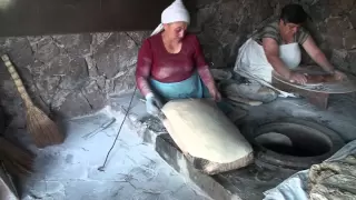 Baking of Lavash.