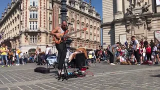 New Order, Blue Monday (cover by Stranger Faces) - busking in the streets of Lille, France