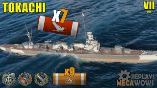 Cruiser Tokachi 7 Kills & 180k Damage | World of Warships Gameplay