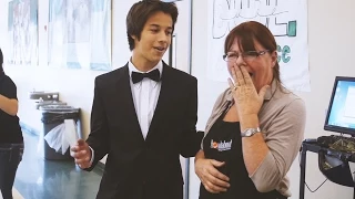 Students serve food services worker surprise of her life - Video