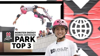 Monster Energy Women’s Skateboard Park: TOP 3 | X Games California 2023