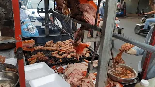 Juicy roast pork, Phnom Penh street food