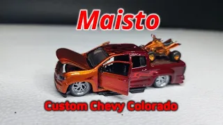 Maisto Chevrolet Colorado 2015. Custom Chevy truck 2015 Colorado with doors and hood opening.