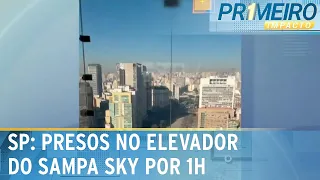 15 turistas ficam presos por uma hora em elevador de mirante em SP | Primeiro Impacto (03/06/24)