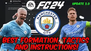 EA FC 24 - BEST MANCHESTER CITY Formation, Tactics and Instructions