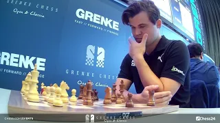 Magnus Carlsen vs Richard Rapport GAME 2 FINAL #GRENKE Chess Classic 2024