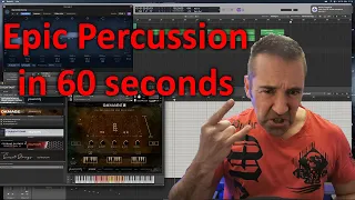 How to program epic Percussion in 60 seconds - Cinematic Trailer Percussion featuring Damage 2