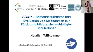 Öffentliche Präsentation der Studie "bilanz"