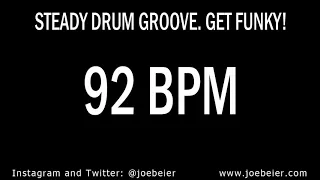 92 BPM - Simple Drum Beat - Backing Track - Funky Swing - Practice Tool