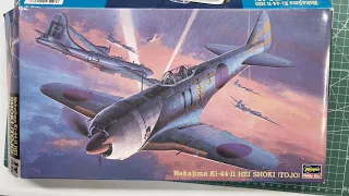 Hasegawa Nakajima Ki-44-II Hei Shoki Tojo 1/48 Scale Model Aircraft