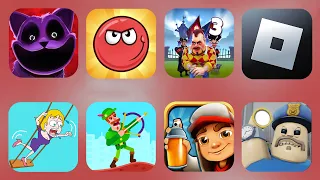 Dark Riddle 3, Roblox, Barry Prison Run, Poppy Playtime 3, Red Ball 4, Bowmasters, Subway Surfers