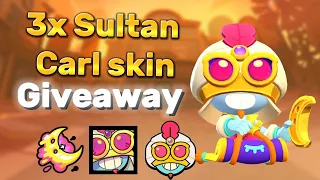 Giveaway: x3 Sultan Carl Skin on Brawl Stars🔥