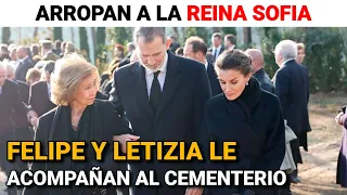 🔴 Felipe y Letizia ARROPAN a la REINA SOFIA en el CEMENTERIO familiar de TATOI