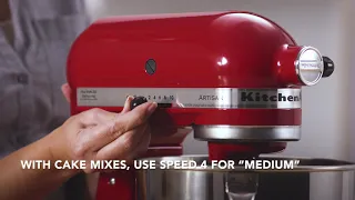 How to Select the Correct Tool and Speed on the KitchenAid® Artisan® Tilt Head Stand Mixer