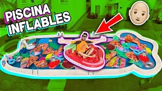 We fill an Pool with Inflatables  * Diego has NEW LOOK * #RulesBeachHouse Ep. 8