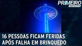 Brinquedo em parque despenca após falha e deixa 16 feridos na Índia | Primeiro Impacto (05/09/22)