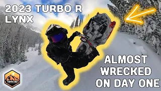 DAY ONE BREAKING IN MY 2023 LYNX SHREDDER TURBO R | Almost Wrecked It