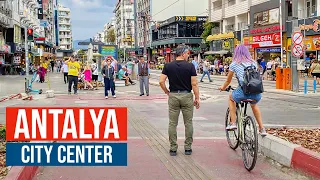 🇹🇷 Antalya - Exploring City Center. Walking Tour. Turkey - 4K 60fps