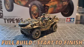 Building the German Schwimmwagen Type 166: 1/35 Scale Model Kit from Tamiya