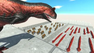 Falling into Titanoboa or Tiger - Animal Revolt Battle Simulator