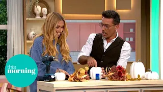 DIY Queen Stacey Solomon-Swash Tries To Teach Gino How To Make a Pumpkin Flower Pot | This Morning