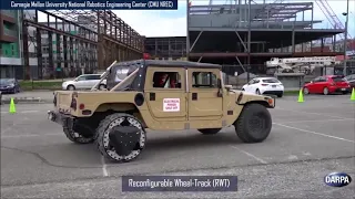 Humvee with reconfigurable wheel-track DARPA GXV-T