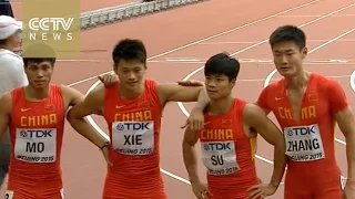 China sets new Asian record during IAAF men's 4x100m relay heats