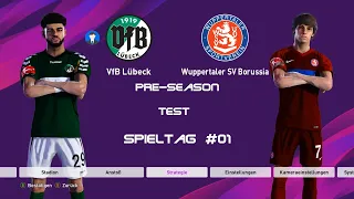 Pre-Season Test Spieltag #01 VfB Lübeck vs Wuppertaler SV | PES 2020 Gameplay